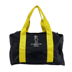 Prada handbag Americas Cup Anniversary black yellow